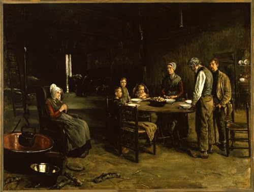 Lienzo de La Oración de Max Liebermann para decorar paredes en formato de 60x90cm