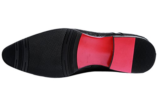 Dress Shoes For Men Alligator Crocodile Print Leather Venetian-Style Slip On Casual Loafer Shoes Black 8.5 Us #TOP5