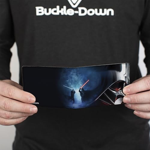 Star Wars Wallet, Bifold, Obi Wan Kenobi and Darth Vader Battle Pose, Vegan Leather4