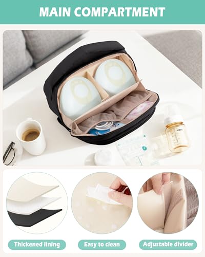 image for Trahzia Wearable Breast Pump Bag Compatible with Momcozy, Medela and E