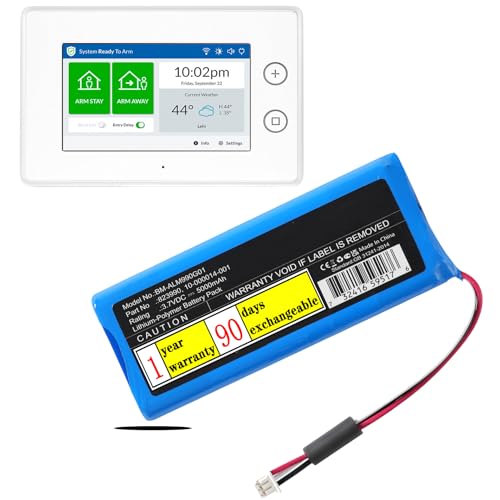 Yibudt 823990 2GIG GC3e 3.7V 5000mAh Battery Replacement for 2GIG GC3e Panel GC3 Panel SP1-GC3,10-000014-001 823990
