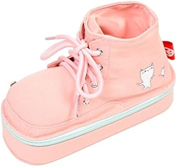 Deli かわいい いたずら 小猫 イラスト スニーカー型 ペンケース ペン立て 小物入れ ピンク 並行輸入品 ペンケース 文房具 オフィス用品 Amazon