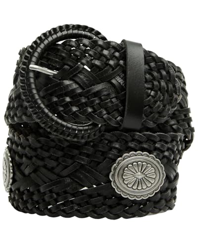 Shyanne Women's Wide Braided Concho Belt - SAFA25BT2-BLK X-