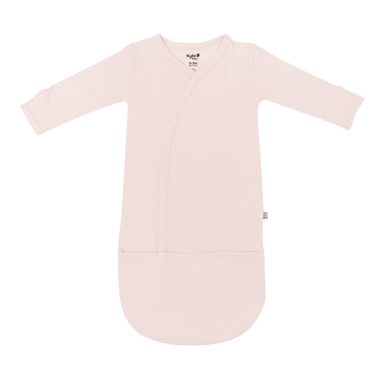KYTE BABY Bundlers, Unisex Baby Sleeper Gowns, Rayon Made From Bamboo Material (0-3 Months, Blush)