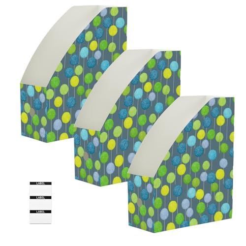 Porte-revues pliables lot de 6 organiseurs bleus et verts 23x31 cm