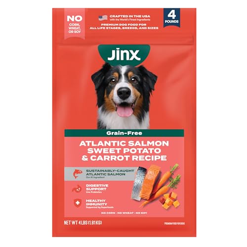 Jinx Premium Grain-Free Dry Dog Food, for All Lifestages - Real Salmon, Sweet Potato & Carrot Puppy...
