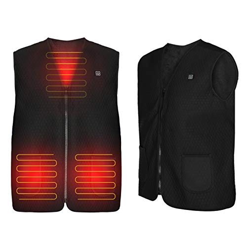 Brynnl Chaleco caliente calentado, chaqueta eléctrica con calefacción para mujeres y hombres,...