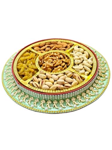 Image of Koogly Dry Fruit Thali 250gm (Raisins, Cashew, Pistachios,Almonds, Walnut) - for Every Festival and Celebration Like Diwali, New Year, Rakhi, Eid, Holi, Wedding etc (Gifting Dry Fruit Hamper)
