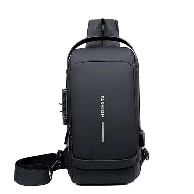 Multifunction Anti-theft Shoulder Bag Crossbody Bag Travel Sling Bag with USB Port and Code Lock Messenger Backpack Chest Bag for Male Female-image-25