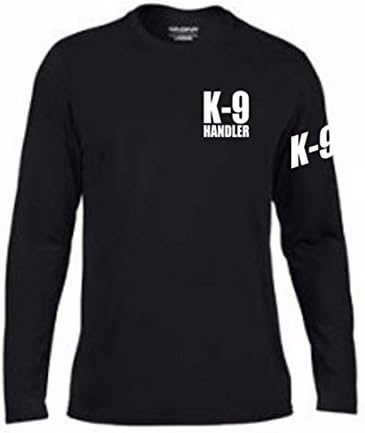 PoliceTees K9 Handler Black Moisture Wicking Long Sleeve Duty T-Shirt