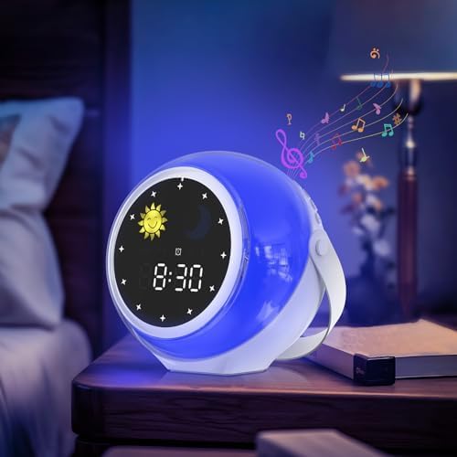 Kids Alarm Clock for Bedroom: Ok to Wake Clock with Sunrise & Moon