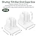 Vinyl Shutter Tilt Bar End Cap Variety 4, Plantation Shutter Repair Kit Fit Plantation/Hunter Douglas/Breezeway, Used to Secure The Shutter Connection Inside The Control Rod