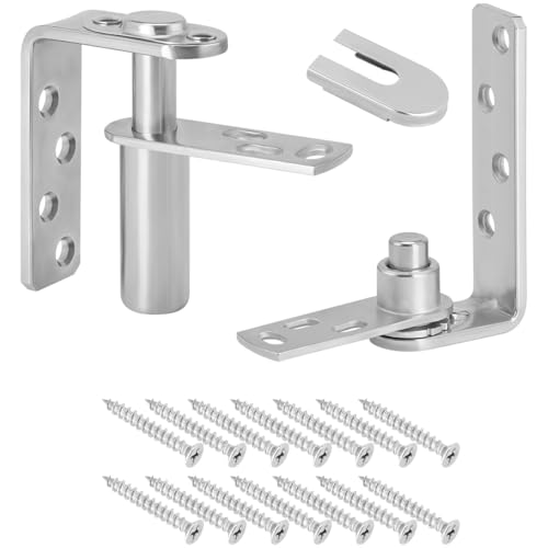 Hoite Cerniere pivotanti a ritorno automatico in acciaio inossidabile 304 – Ferramenta autochiudente in argento ad alta resistenza per porte a battente di bar/caffetterie