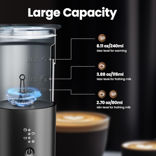 Espumador de leche Morpilot de acero inoxidable contra la espuma que se baja 5