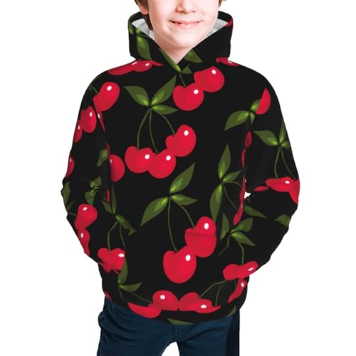 Cherry Kid Hoodies Boys Sweatshirts Girls Pullover with Pocket3