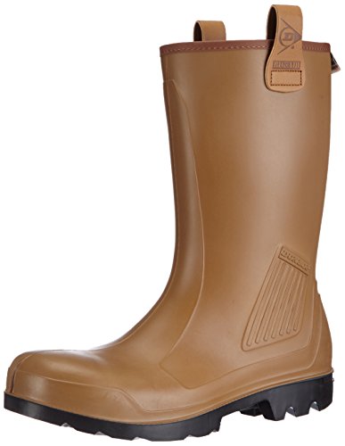 Dunlop Protective Footwear Purofort Rig-Air Full Safety Rubberlaarzen voor volwassenen, uniseks, bruin, maat 45 EU