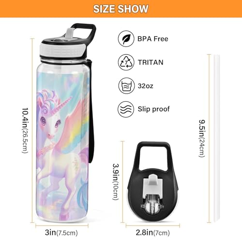 Bouteille d'eau de natation anti-odeur en Tritan lavable en machine sans BPA 887ml