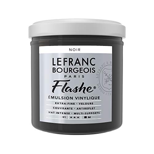 Lefranc Bourgeois Flashe-Acrylfarbe Acrylic Vinyl Emulsion, 125 ml (Pack of 1), Black 125 Millilitre