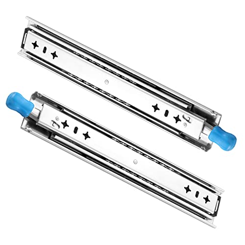 Guías para cajones de metal de 20 pulgadas y riel extensible plateado