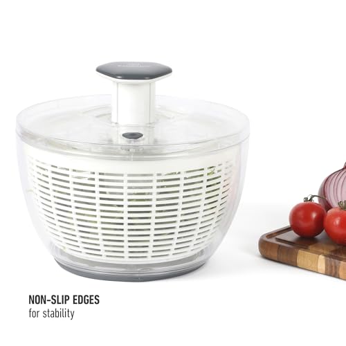 Image of Calphalon Aero 6.3-Qt Salad Spinner & Vegetable Washer, Fruit Cleaning Bowl with Built-In Strainer Basket for Lettuce, Greens, Produce & Kitchen Meal Prep