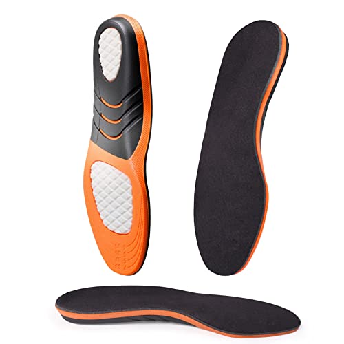 Aomiduo Plantillas ortopédicas para zapatos de trabajo, plantillas para pies planos, fascitis plantar, alivia los pies de mujeres y hombres Cover