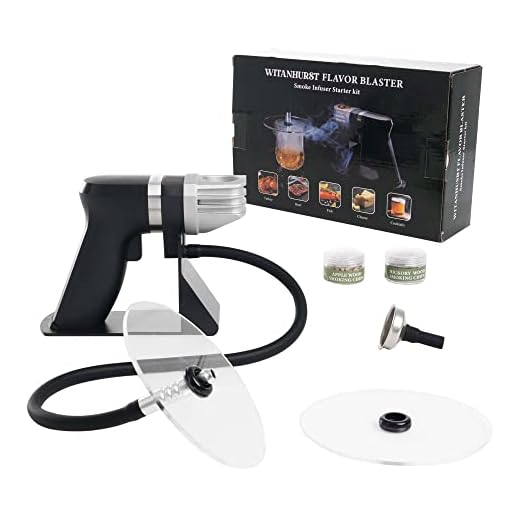 WITANHURST Flavor Blaster Portable Handheld Cold Smoking Gun Electric Smoker, Cold Indoor Smoker Smoke Infuser Gun Cocktail Kit for Food and Drinks – Includes Wood Chips and Batteries