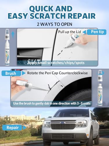 Image of Carbonized Gray Metallic(M7) Touch Up Paint for Ford, Car Paint Scratch Repair Remover Pen Color Exact Match, Quick and Easy Fix Automotive Chips and Nicks Scuff
