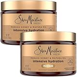 Shea Moisture Manuka Honey & Mafura Oil Intensive Hydration Hair Masque, with African Rock Fig & Baobab Oil, 12 Ounce - 2 pack