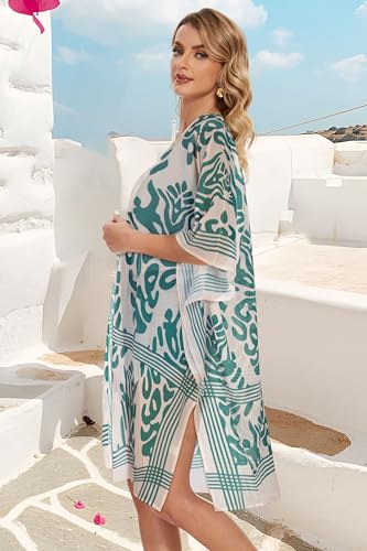 Image of Women's Kimono Beach Cover up for Summer Bathing Suits Cardigans Casual Loose Swimwear 2026