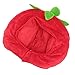 SOLUSTRE Nourriture Costume Chapeau en Peluche Drôle Forme de Tomate Fruits Chapeaux Cosplay Cap Habiller Photo Accessoires pour Noël Vacances Carnaval Mascarade Fête Décor