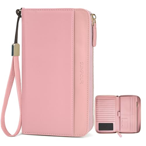 Image of Large Wallet for Women, Clutch Wallet with Passport Holder