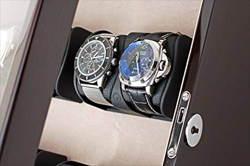 12 Watch Winder with 2 Storage Space, Customisable Winding Mode and Backlight (Ebony + Grey) - Thumbnail 2