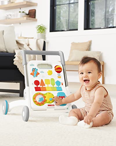 Image of Skip Hop Baby Walker 4-in-1 Sit to Stand Convertible Light Up Walker with 40+ Activities Explore & More Age 6m+