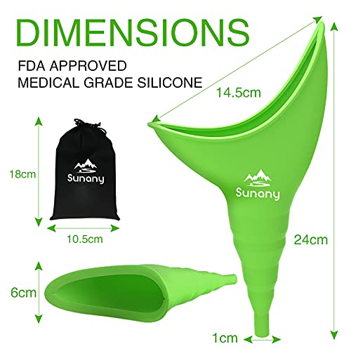 Image of Female Urinal, Reusable Silicone Foolproof Women Pee Funnel Allows Women to Pee Standing Up,Women's Urinal is The Perfect Companion for Indoor Use