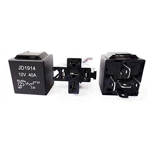 Artrinck 5-Pin 12V 40A Car Relays,Spdt Automotive/Motor/Atv/Vacuum Pump System Relays With Interlocking Relays Socket And Color Wire Harness,Auto Switches & Starters,2 Pack (Jd1914) #TOP7