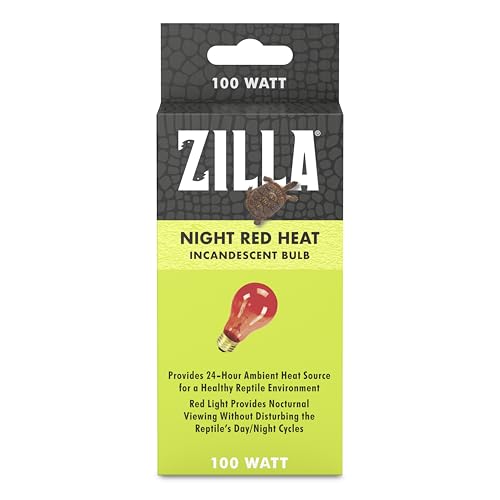 Zilla Incandescent Bulb, Night Red, Ideal for Nocturnal Reptile Species
