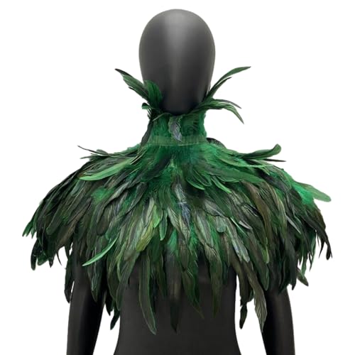 Cape en plumes pour Halloween : l'accessoire de fête punk pour femme