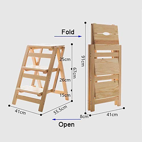 Taburete de escalera en madera maciza con acabado Premium para interiores 2