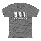 500 LEVEL Ricky Rubio Youth Shirt (Kids Shirt, 4-5Y X-Small, Tri Gray) - Ricky Rubio Cleveland Elite...