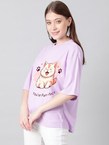 Image of KOTTY Women's Solid Oversized Fit T-Shirt