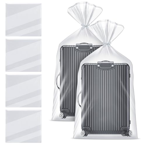 Tranrantic 100x150cm Sacchetti Trasparenti Grandi,4 Pezzi Sacchetti Plastica Piatti Grandi,Durevoli...