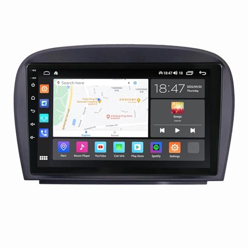 Autoradio Double DIN Android 13 navigation GPS Benz SL R230 - 2