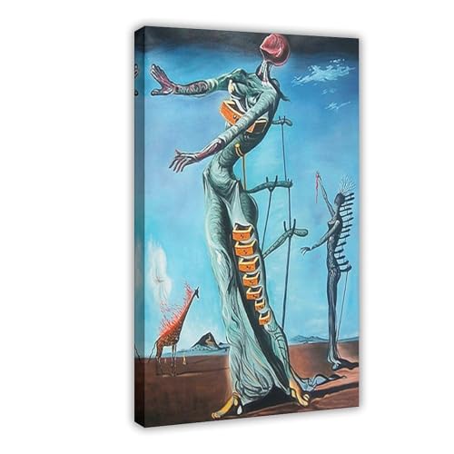 Toile La girafe brûlante de Salvador Dali décoration murale premium