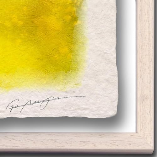 風水 絵 絵画 玄関 インテリア アートパネル 風景画 おしゃれ 壁掛け 和紙の絵写真 「菜の花畑とダイヤモンド富士」 水晶入り 立体額縁付き 38x27cm 富士山 春 花の絵 黄色 日の出 朝日 Natural Memories [4]