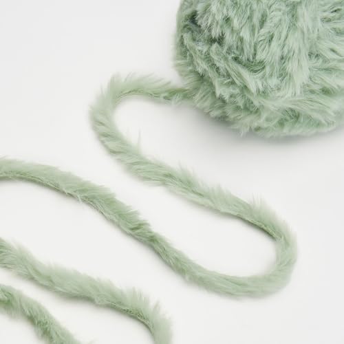 Image of NICEEC Faux Fur Yarn Super Soft, Chunky & Fluffy, Eyelash Yarn for Crochet & Knitting(Total Length 210yds /10.6oz) - Waves /300g