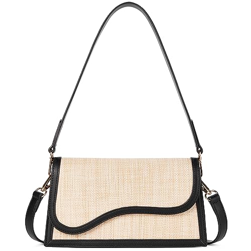 Telena Shoulder Bag for Women Vegan Leather Women's Shoulder Purses Handbags with 2 Removable Strap Crossbody Bag Purses