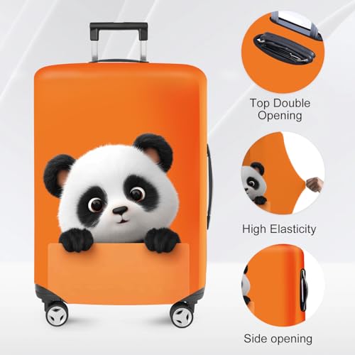 Funny Cut panda Travel Luggage Cover Suitcase Protector Suitcase Cover Anti-Scratch,Stretchable Fit for 18-32Inch Luggage,Travel Bag Cover Washable XL(fits 29-32Inch suitcase))3