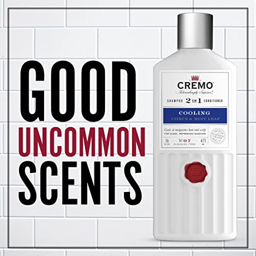 Cremo - Barber Grade 2 In 1 Shampoo & Conditioner For Men | Cooling Citrus & Mint Leaf | 473Ml #TOP2