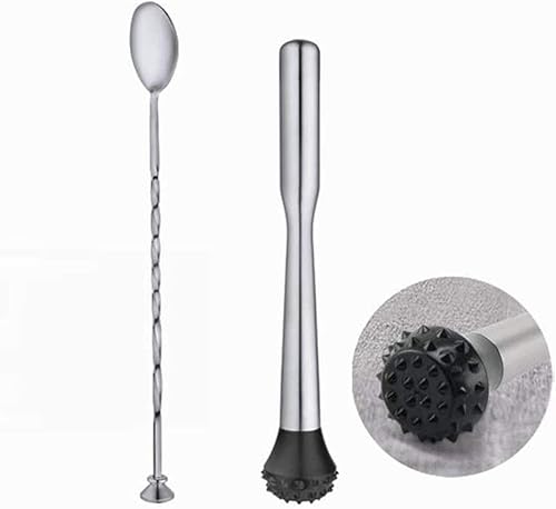 Miniatura 7 de RMENST Kit de camarero, juego de coctelera con soporte, barra de acero inoxidable, accesorios para el hogar, kit de camarero