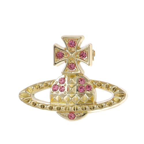 Image of Dreuyet Saturn Planet Brooch Pin for Women Ladies Dainty Rhinestone Star Lapel Pin Cubic Zirconia with Crystal Planet Brooch Fashion Dress Accessories Jewelry for Suit Clothing Jackets Badges